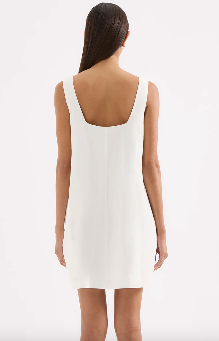 Nude Lucy Zephyr Linen Mini Dress- White