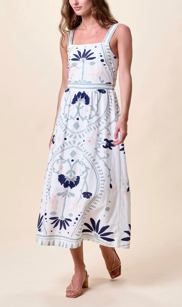 Cleobella Carmen Midi Dress- Liliana Blue Surf