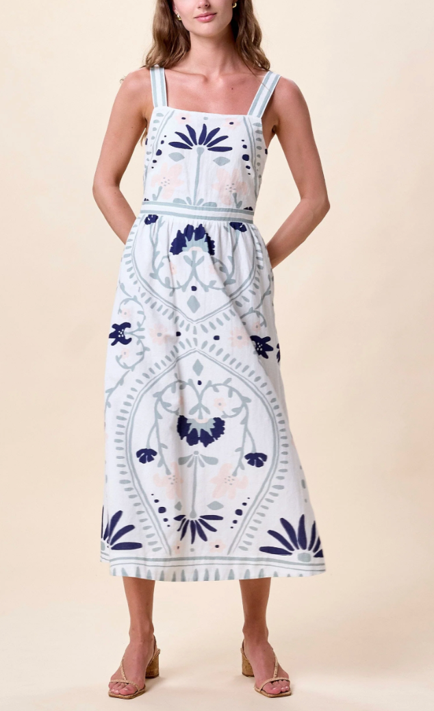Cleobella Carmen Midi Dress- Liliana Blue Surf