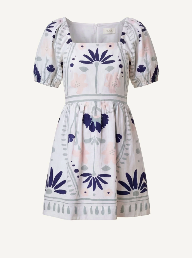 Cleobella Mariana Mini Dress- Liliana Blue Surf