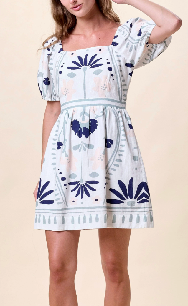 Mariana Mini Dress Liliana Blue Surf Small