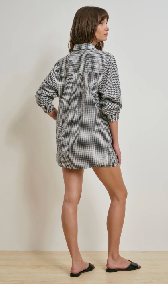 Favorite Daughter The Boyfriend Shirt- Navy/ White