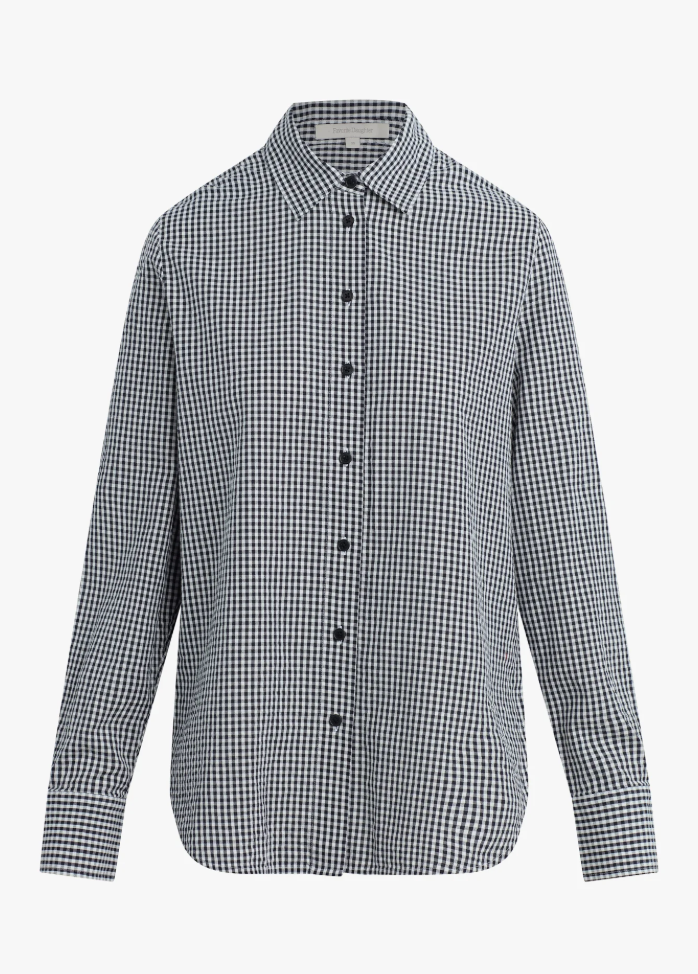 Favorite Daughter The Boyfriend Shirt- Navy/ White