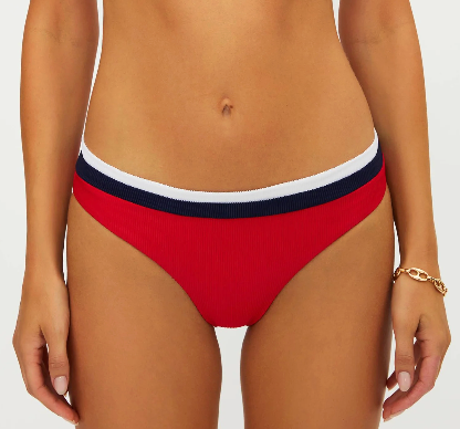 Beach Riot Saffron Bottom - Crimson Colorblock