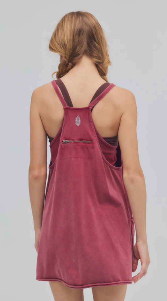 Free People Hot Shot Mini Dress- Brick