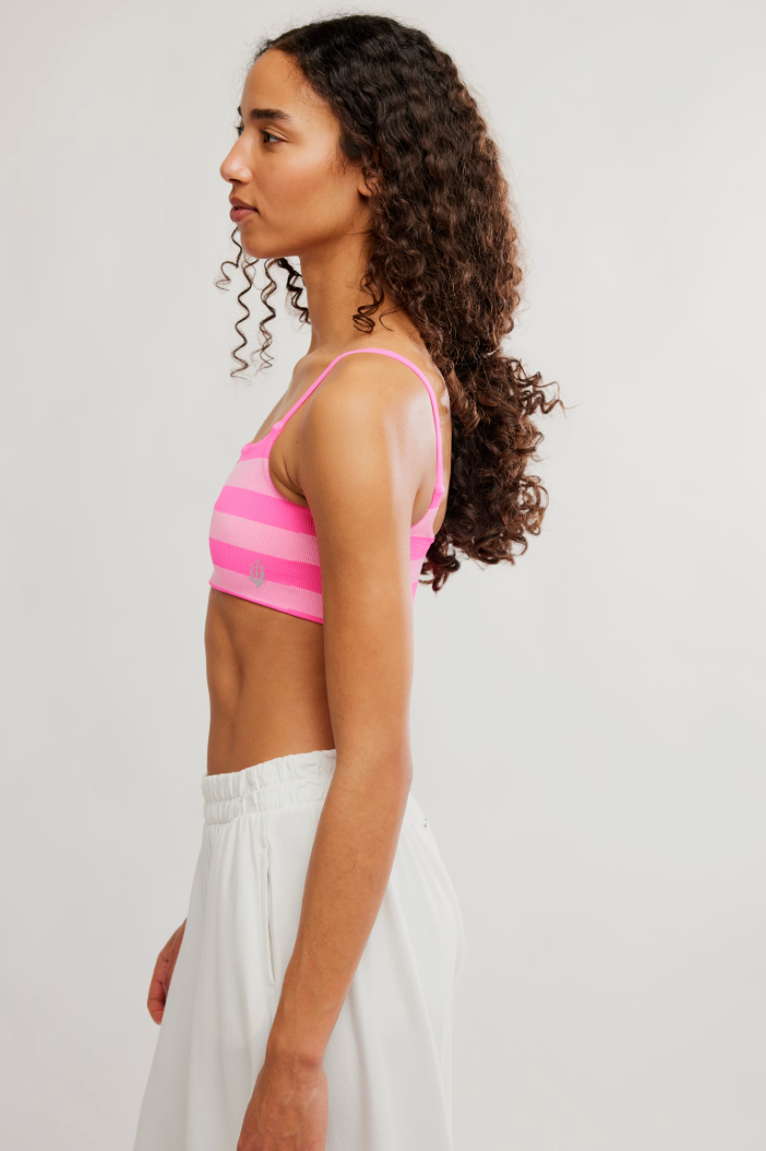 Free People Tighten Up Reversible Bra- Hot Pink Combo