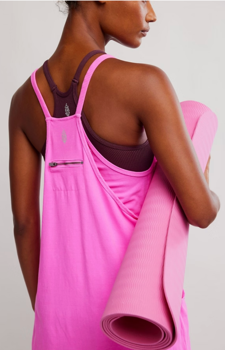 Free People Hot Shot Mini Dress- Hot Pink
