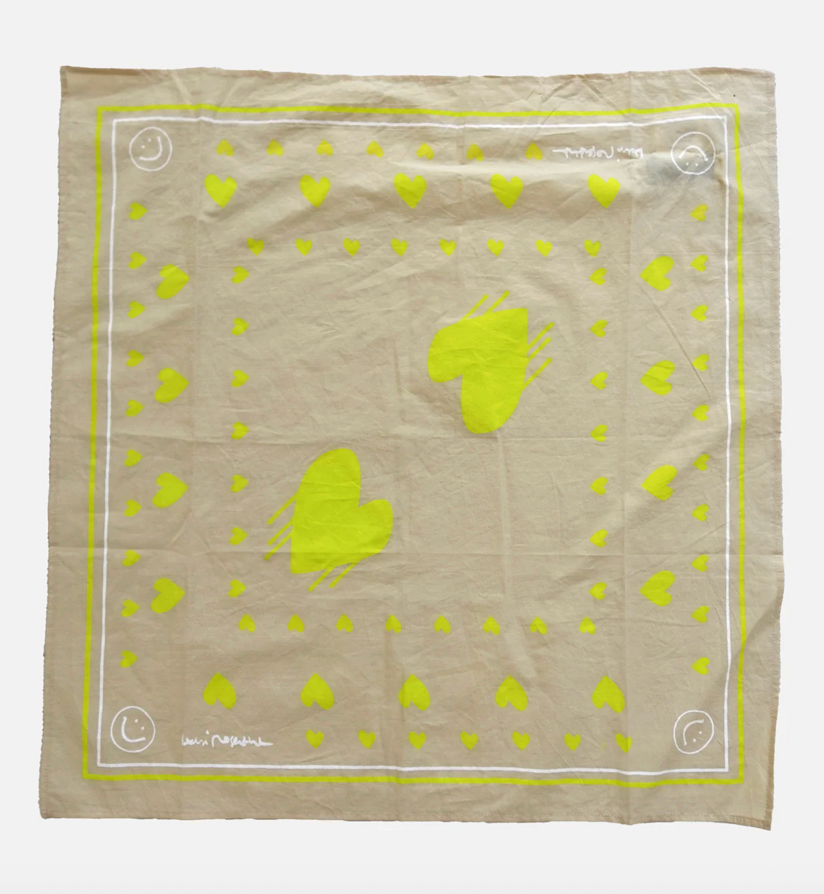 KERRI ROSENTHAL Drippy Heart Bandana- Canyon