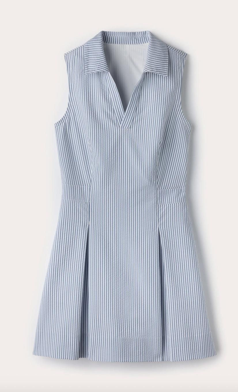 Rhone Saltair Dress- Washed Navy Stripe