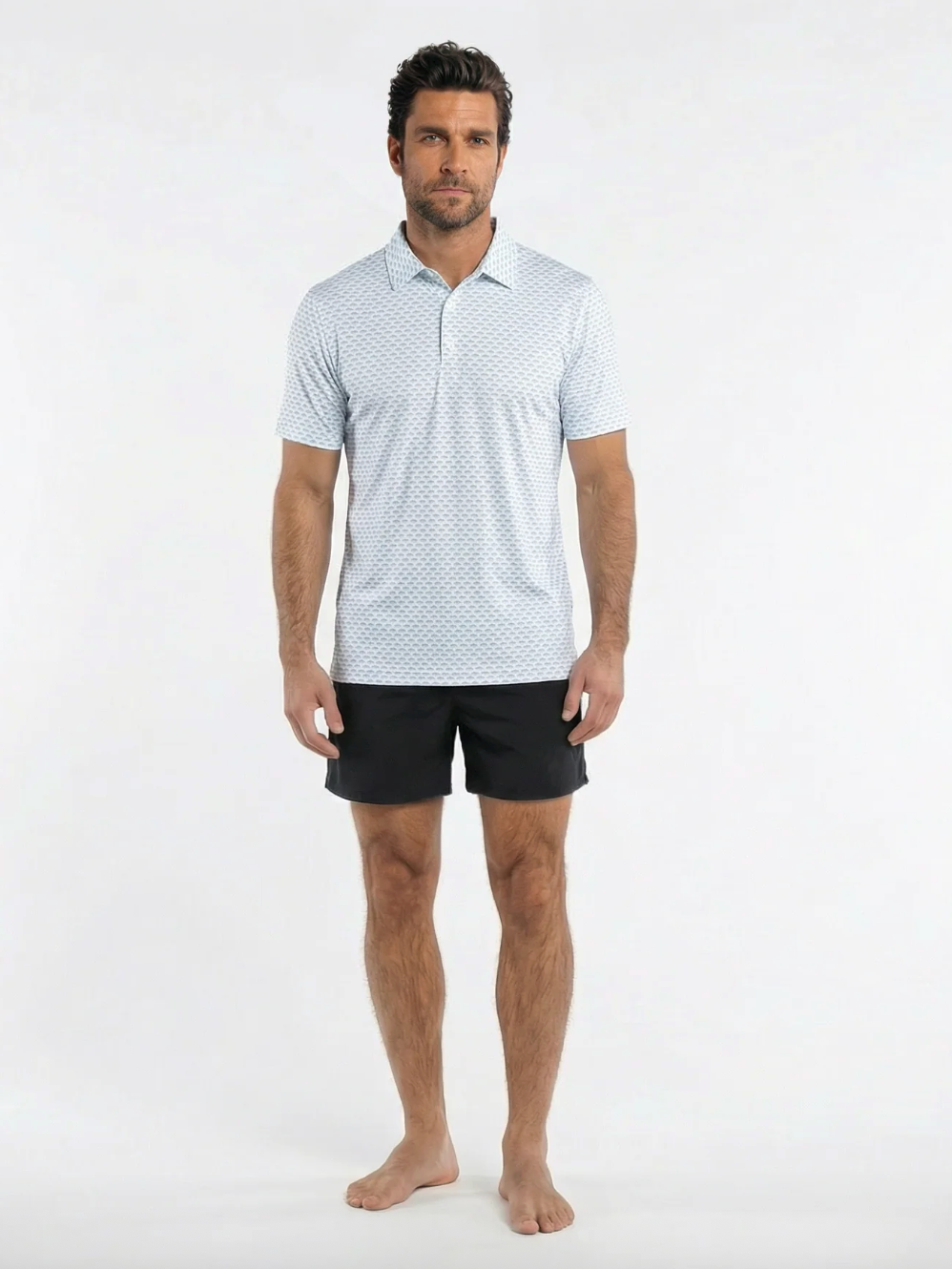 Bermies Performance Polo Shirt - White Tuna