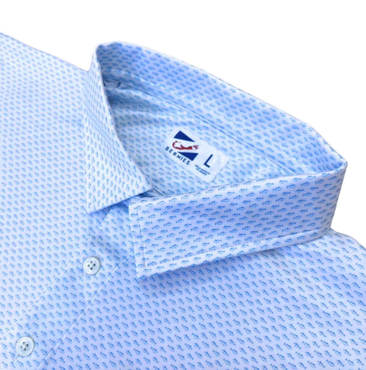 Bermies Performance Polo Shirt - White Tuna