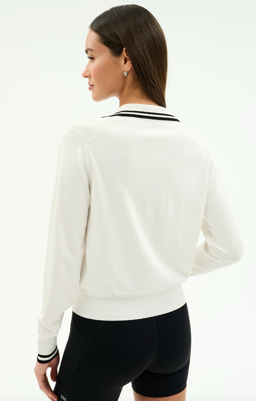 Splits 59 Taylor Knit Polo- White/ Black