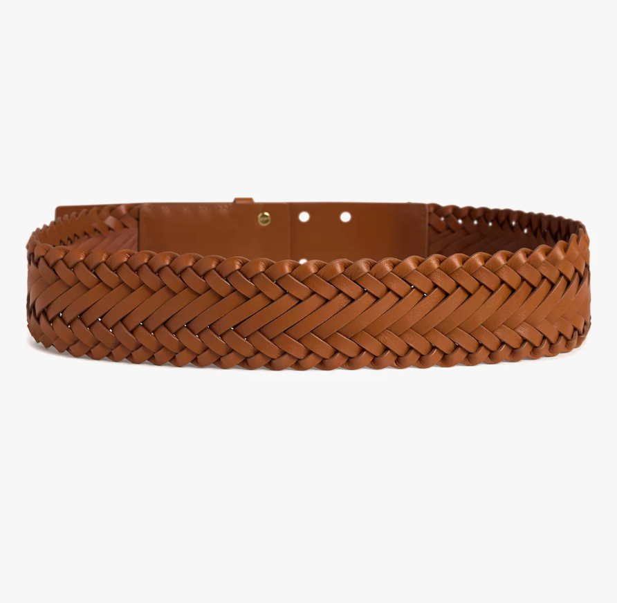 Favorite Daughter The Woven Waist Belt- Tan