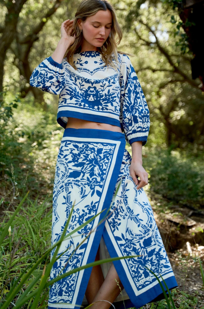 Cleobella Lihua Midi Skirt- Altesse Print