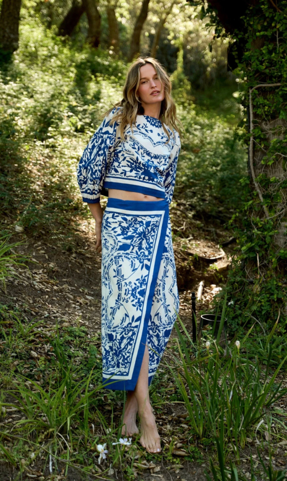 Cleobella Lihua Midi Skirt- Altesse Print