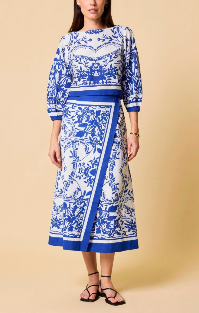 Cleobella Lihua Midi Skirt- Altesse Print