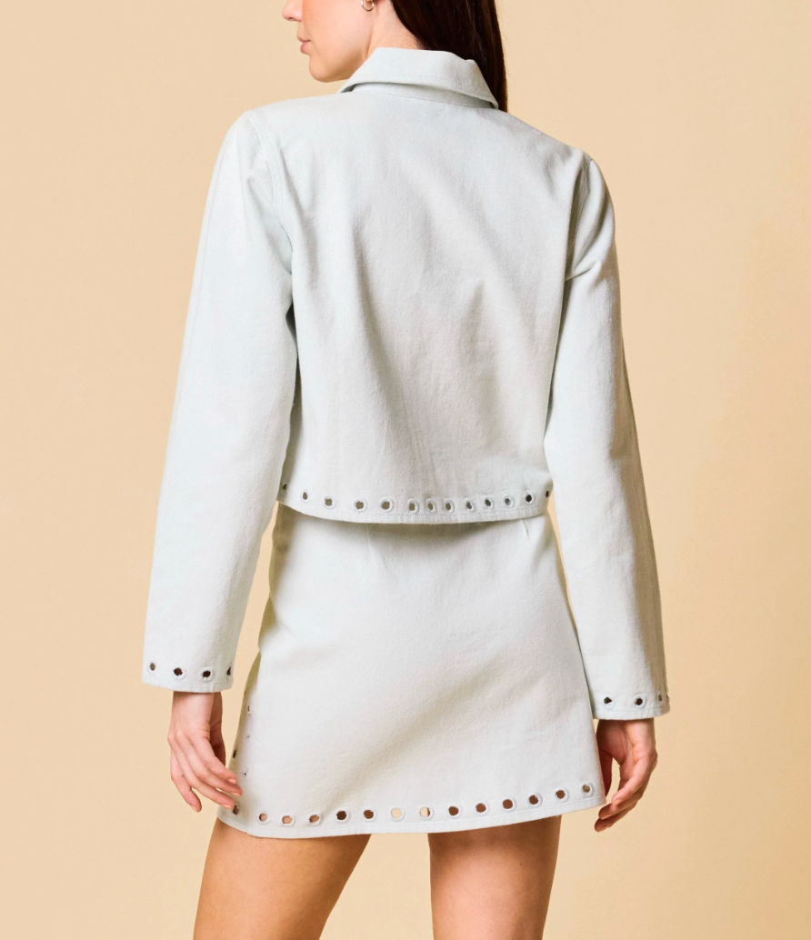 Cleobella Adelaide Mini Skirt- Skywriting
