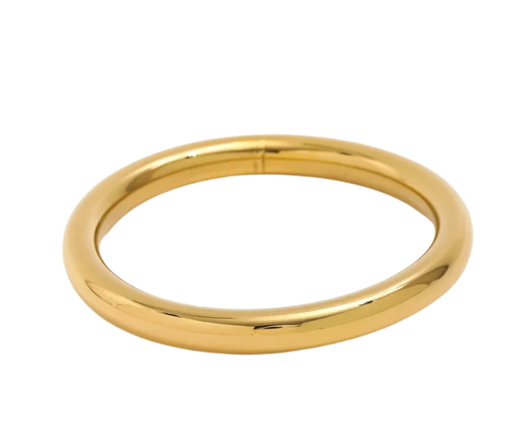 Katie Rae Classic Tube Bangle - 8mm Gold