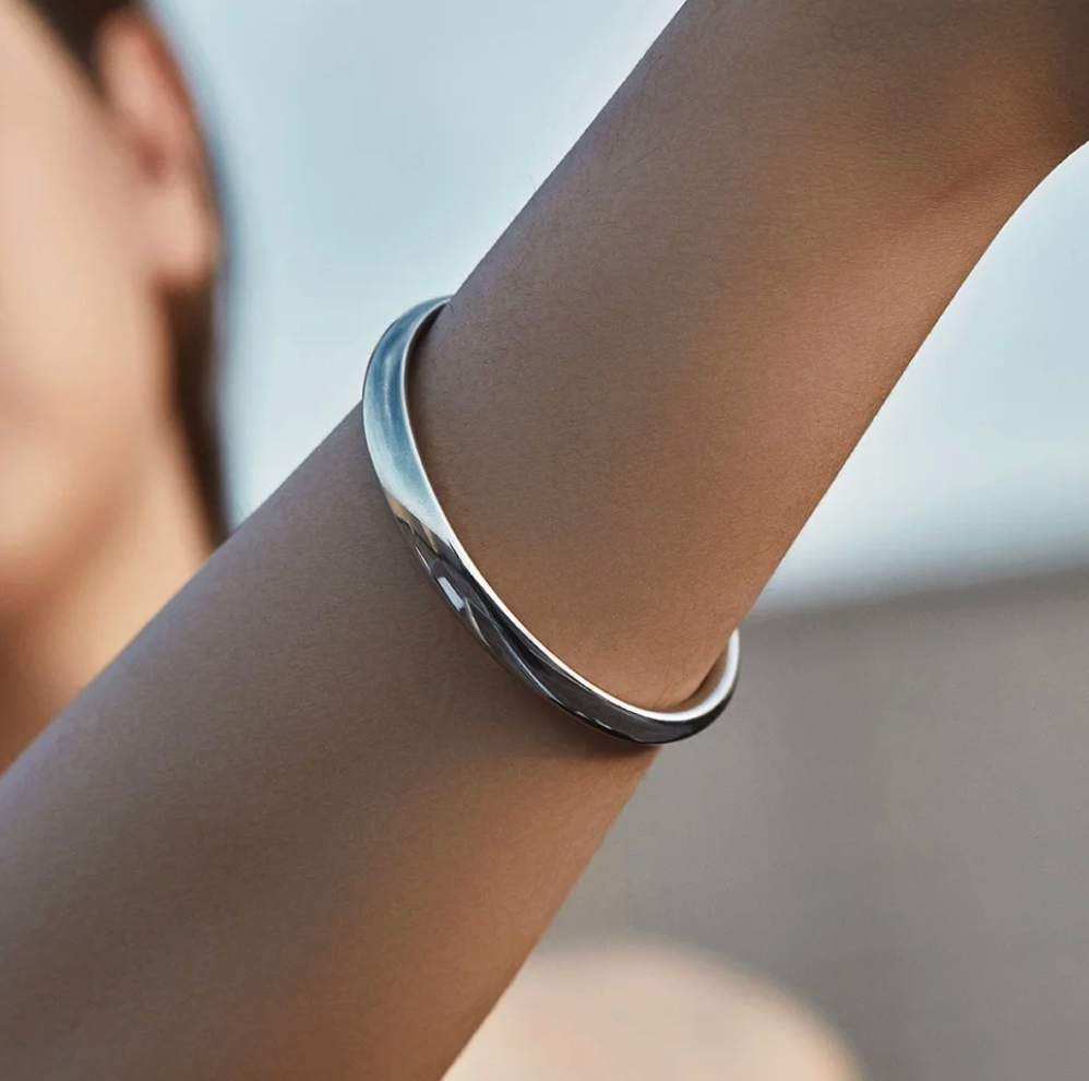 Katie Rae Classic Tube Bangle - 8mm Silver