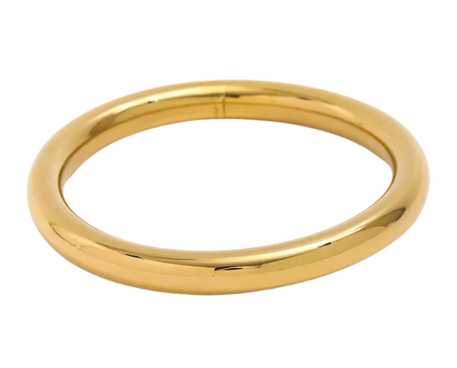 Katie Rae Classic Tube Bangle - 10mm Gold
