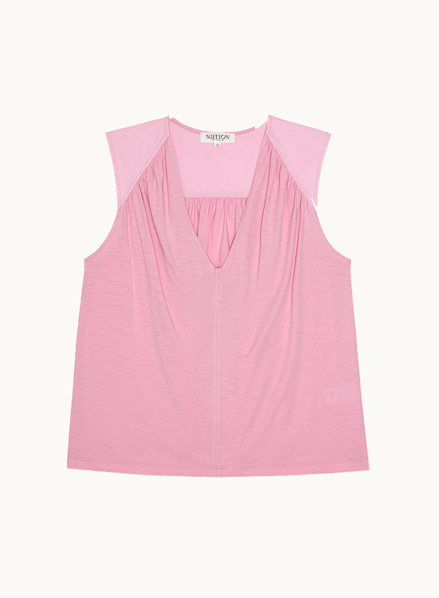 Nation Ltd. Selma V Neck Tank- Lilac