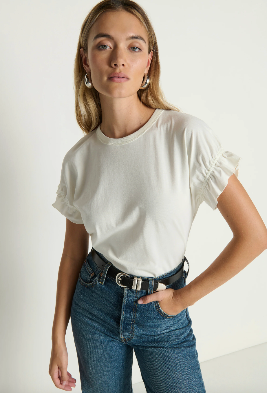 Nation Ltd. Arline Top- Porcelain