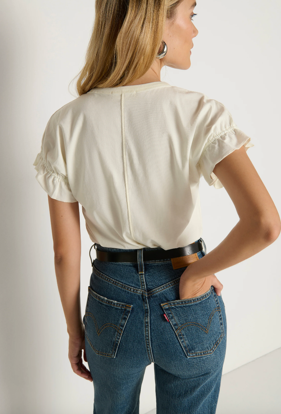 Nation Ltd. Arline Top- Porcelain