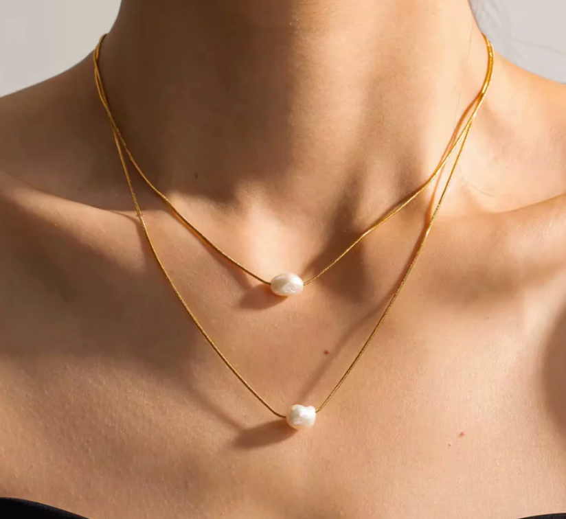 Katie Rae Double Pearl Necklace