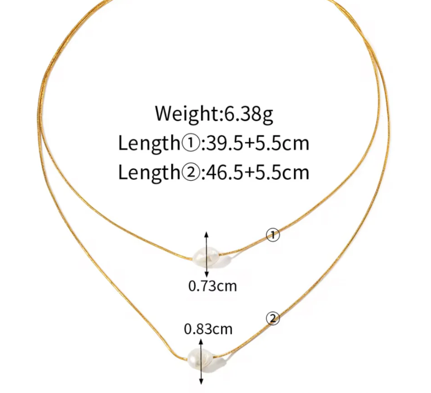 Katie Rae Double Pearl Necklace