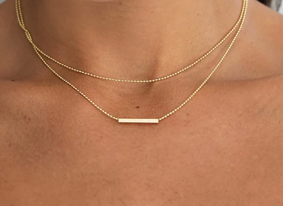 Katie Rae Dainty Bar Necklace