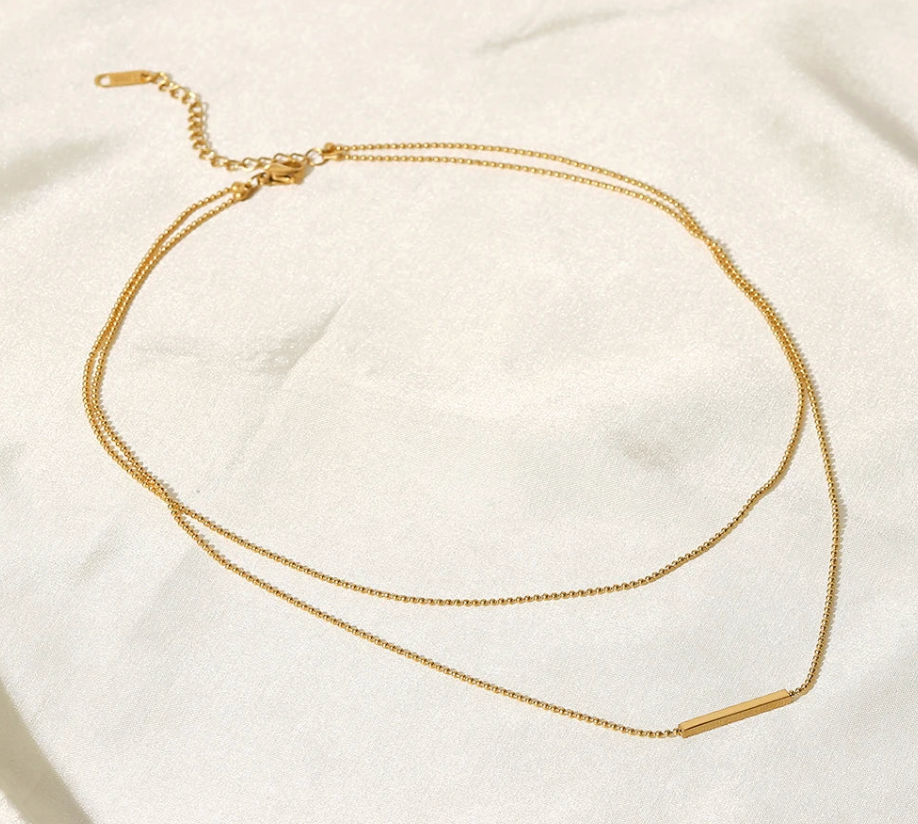 Katie Rae Dainty Bar Necklace