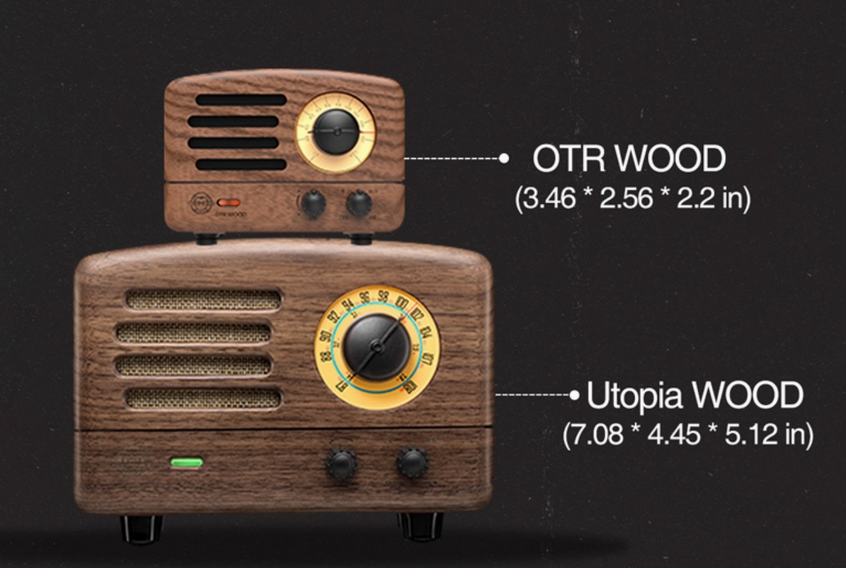 Muzen Utopia Retro Portable Fm Radio Bluetooth- Large