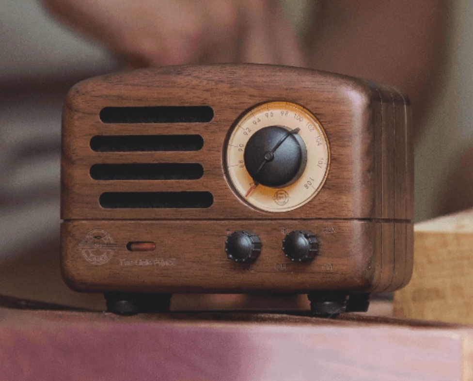 Muzen Otr Wood Retro Portable Fm Radio Bluetooth- Small