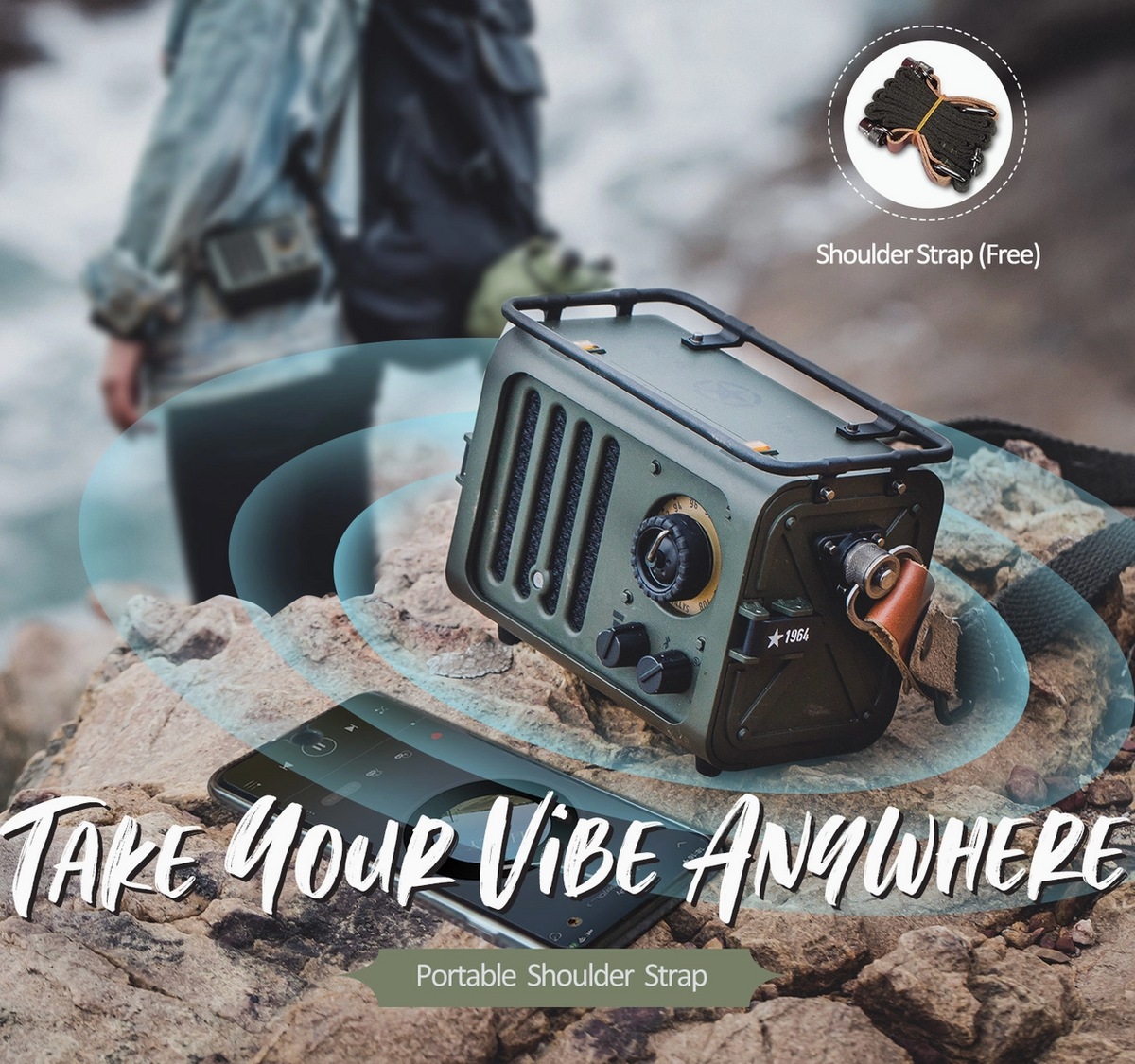 Muzen Wild Jeep Portable Fm Radio & Bluetooth Speaker