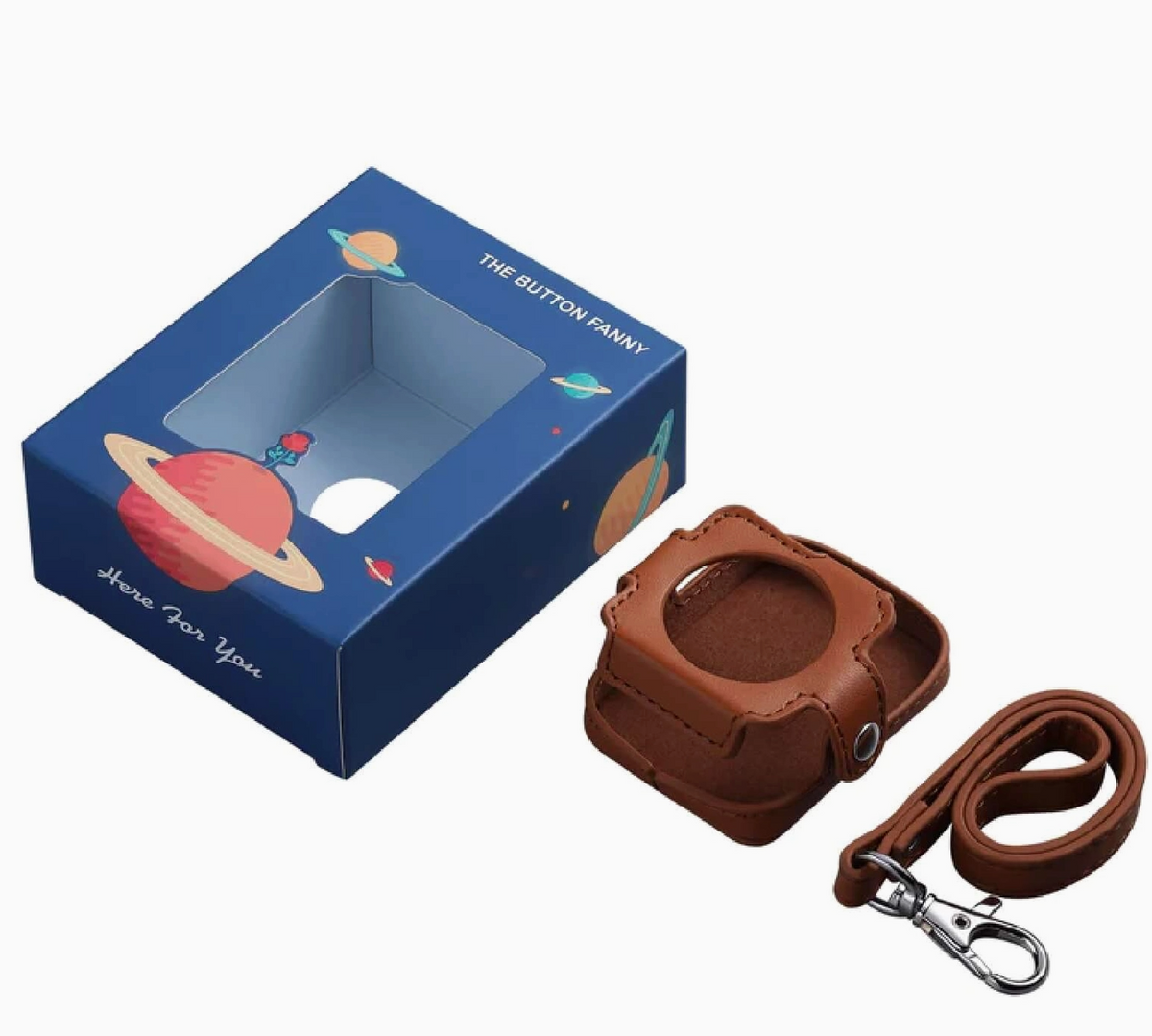 Muzen Button Speaker Iridescent Carrying Pocket- Brown
