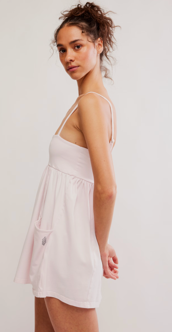Free People Hot Shot Strappy Romper- Bloom