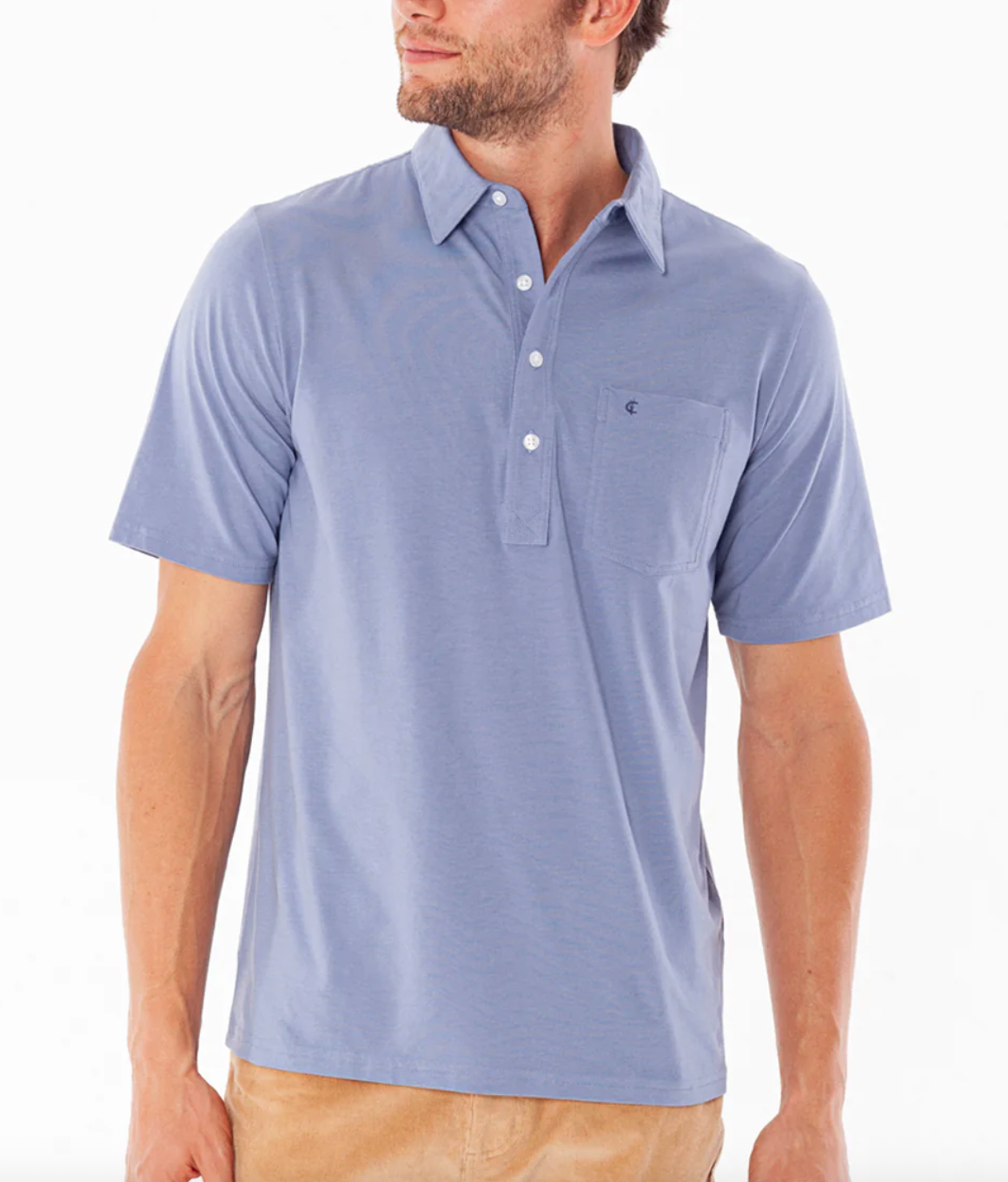 Criquet Top Shelf Players Shirt- Sunwashed Blue