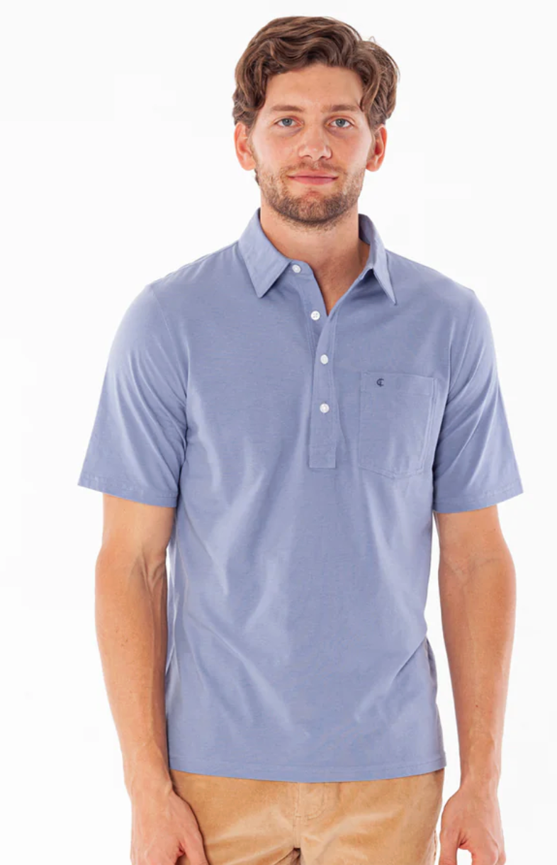 Criquet Top Shelf Players Shirt- Sunwashed Blue