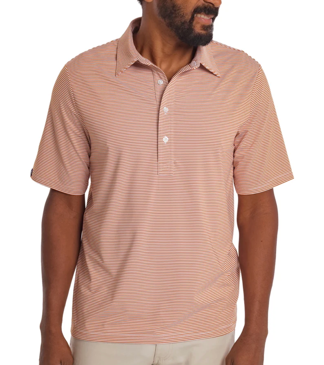 Criquet Performance Sport Range Polo Hobby Stripe - Burnt Orange