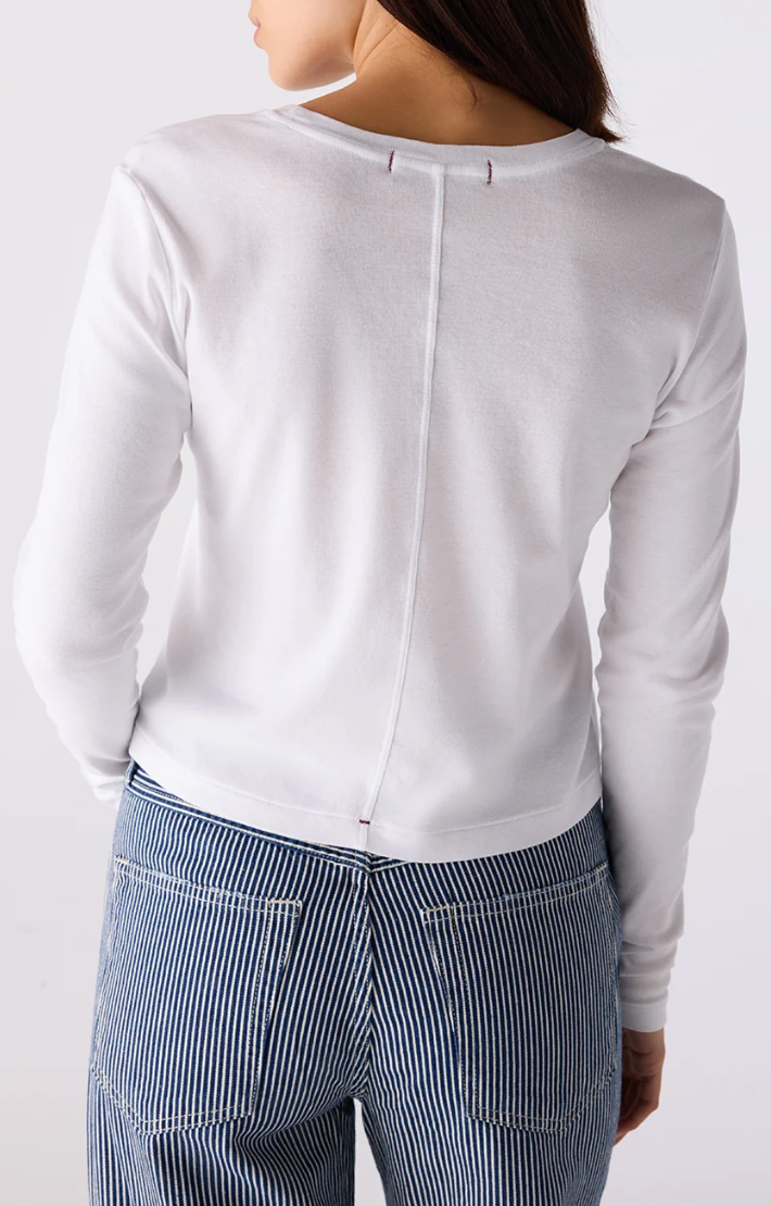 AMO Jade Long Sleeve Tee- White