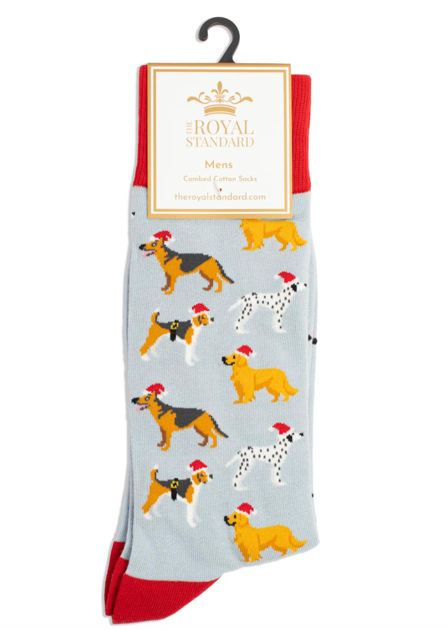 The Royal Standard Men's Santa Paws Socks