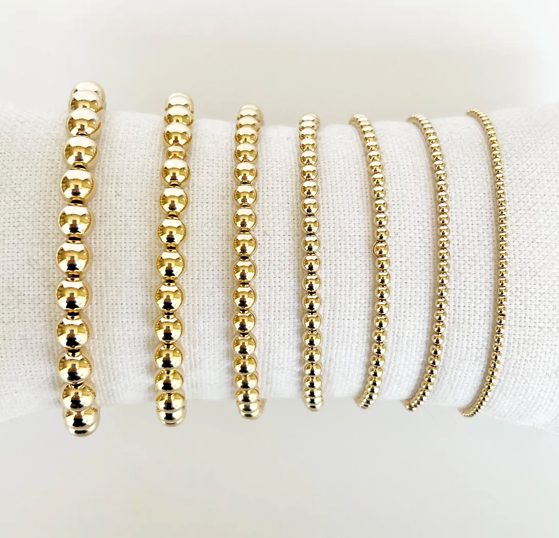Jeny Baker 14k Gold Filled Beaded Bracelets- 5mm