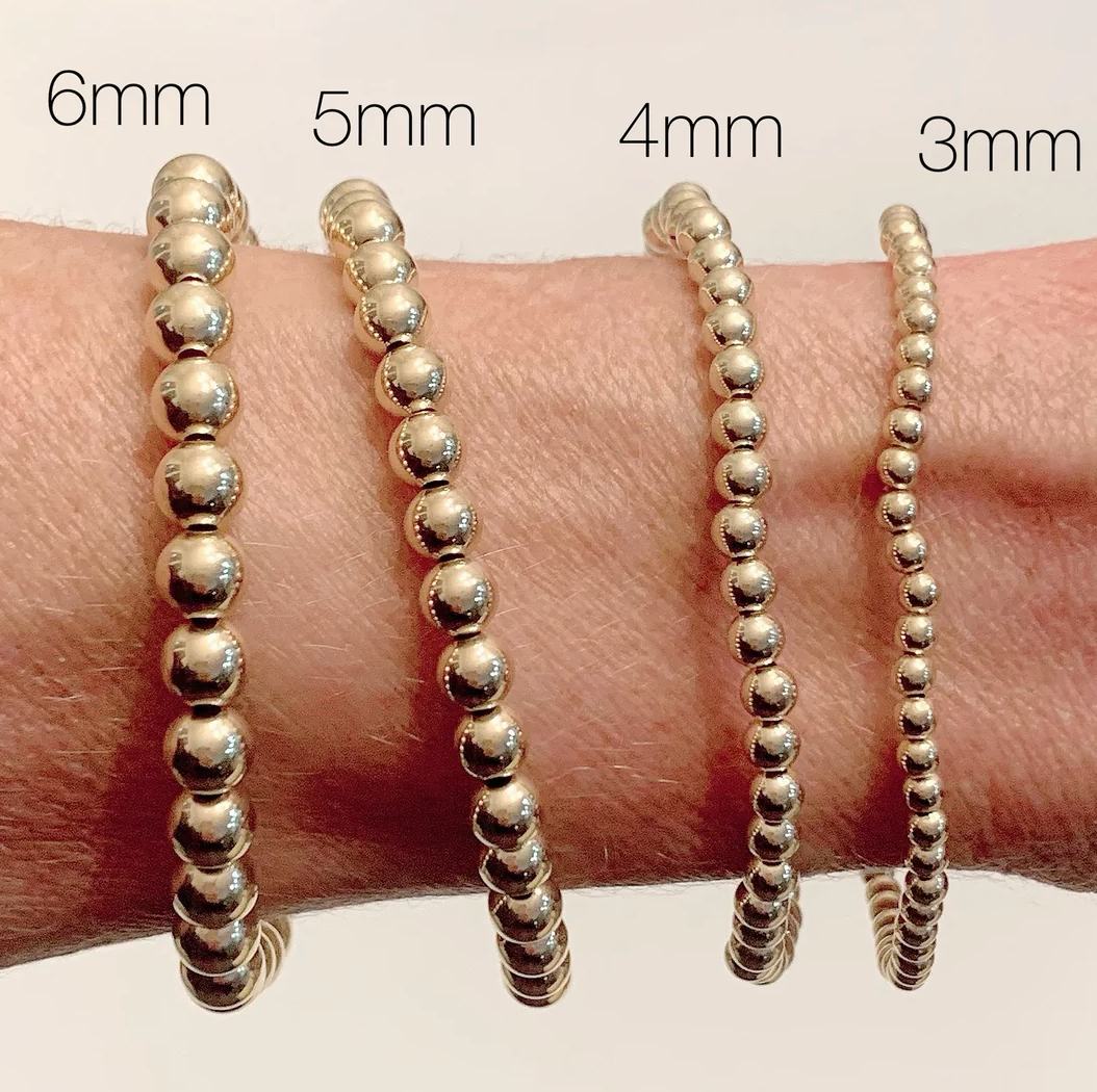 Jeny Baker 14k Gold Filled Beaded Bracelets- 5mm