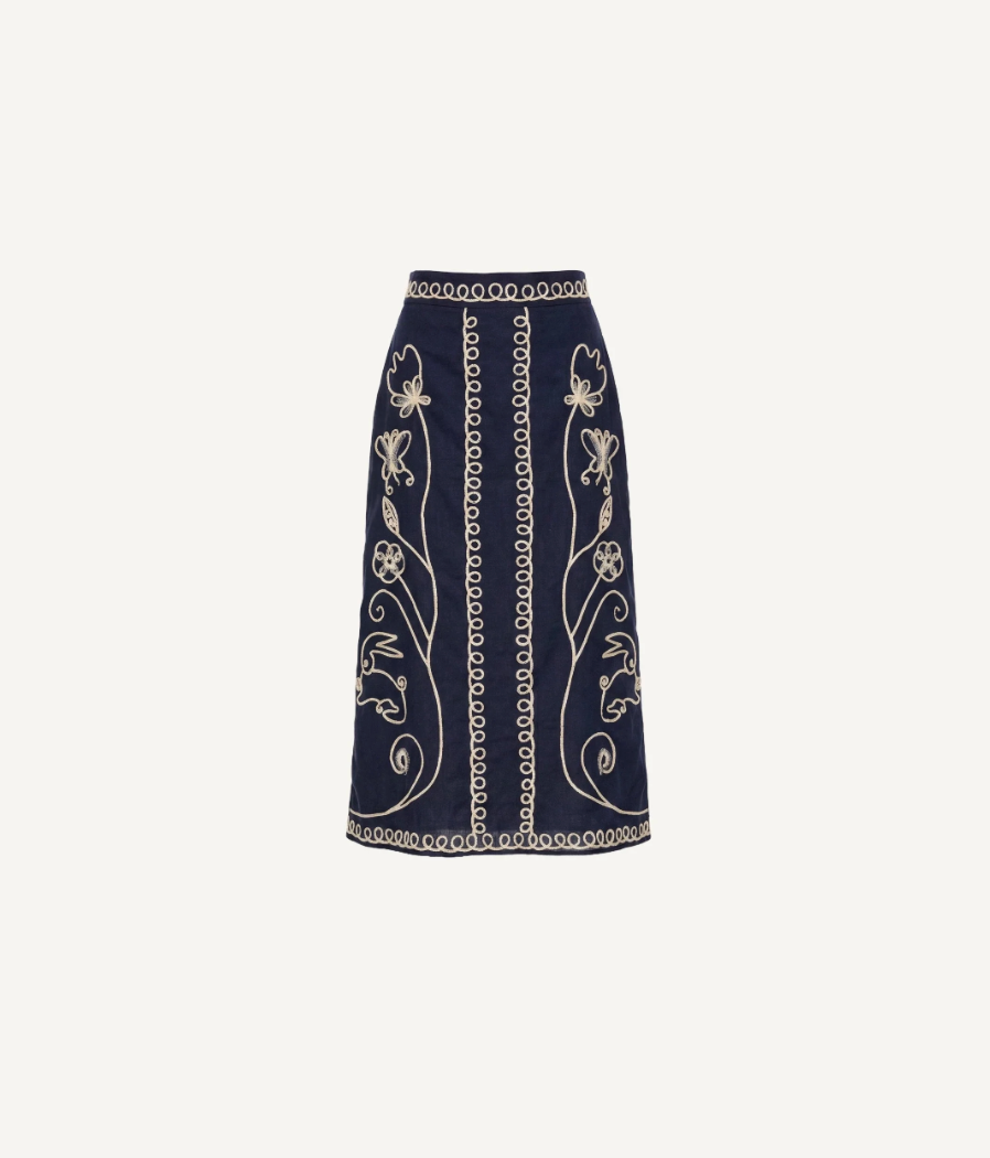 Cleobella Sorina Midi Skirt- Black