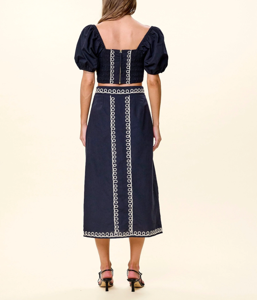 Cleobella Sorina Midi Skirt- Black