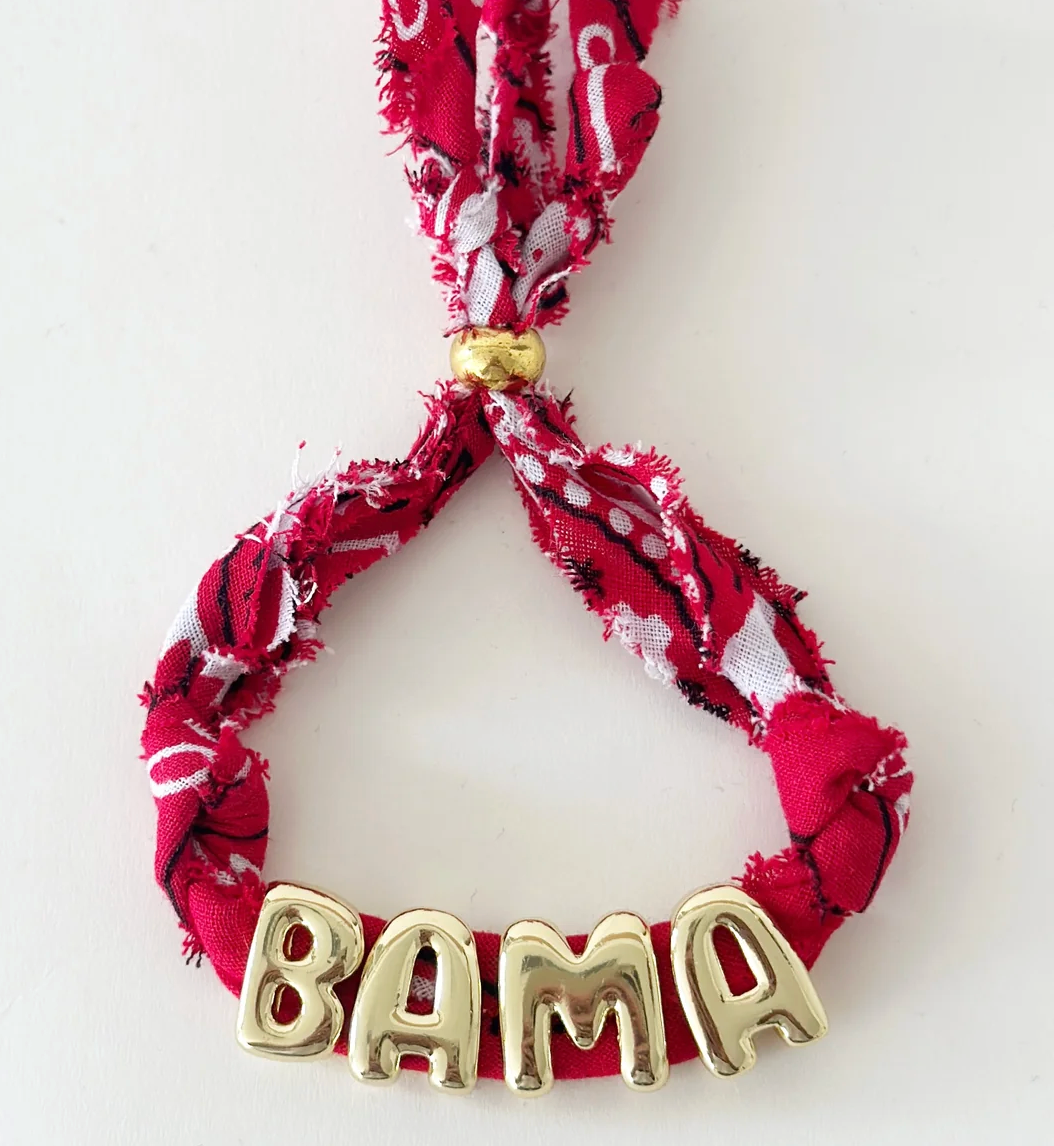 Jeny Baker Bandana Gameday Bracelets- BAMA