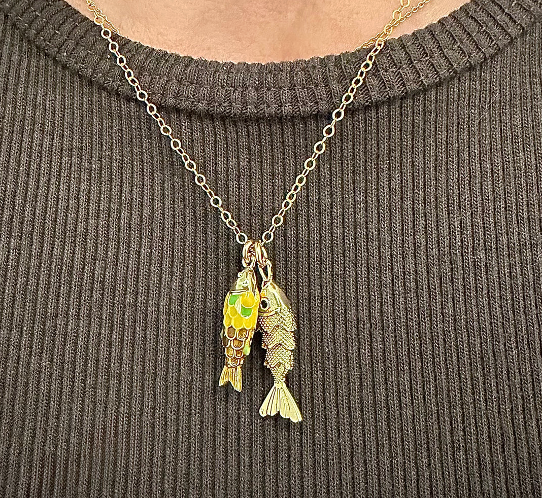 Jeny Baker Fishy Necklace- Neutral