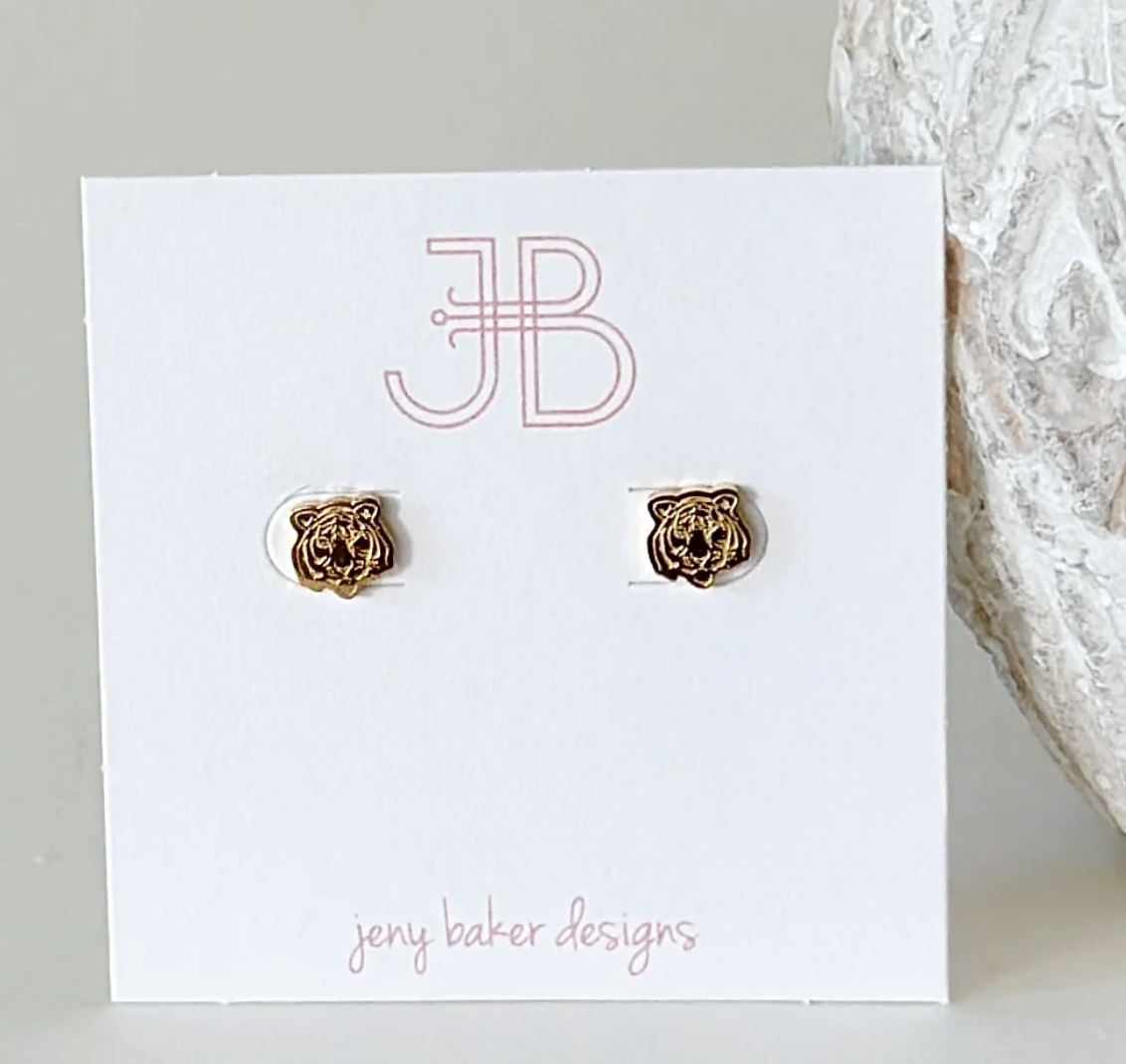 Jeny Baker Mini Mascot Studs- Tiger