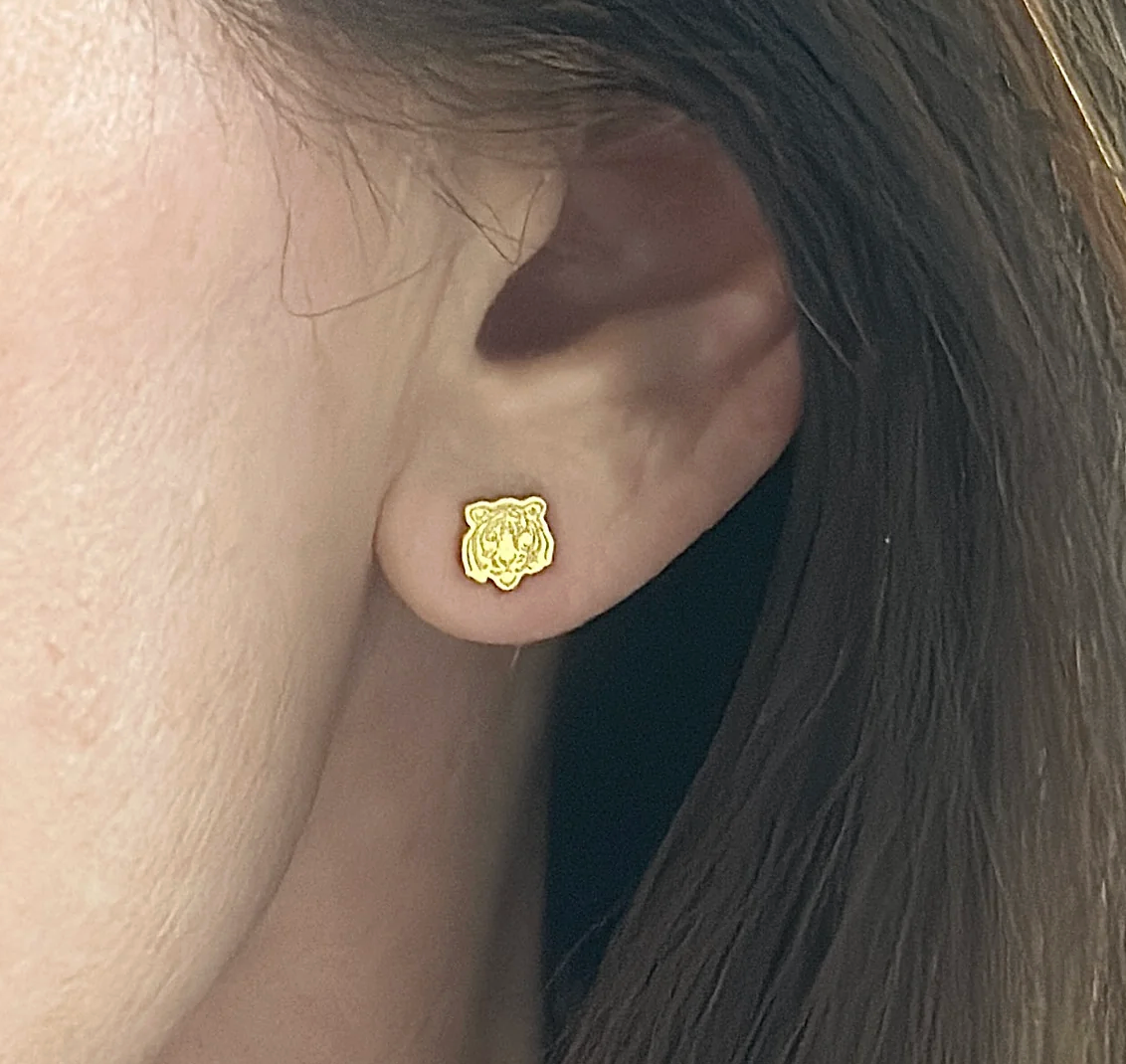 Jeny Baker Mini Mascot Studs- Tiger