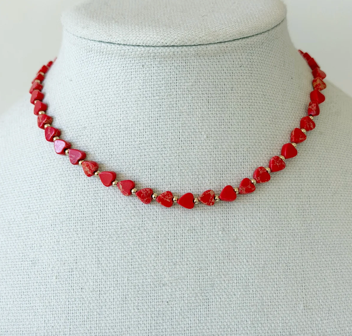 Jeny Baker Pippa Color Necklace- Red